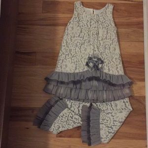 Lace and ruffle two piece party outfit 6x